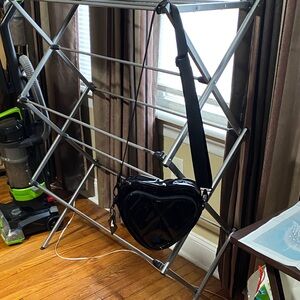 Black Heart-Shaped Crossbody Bag